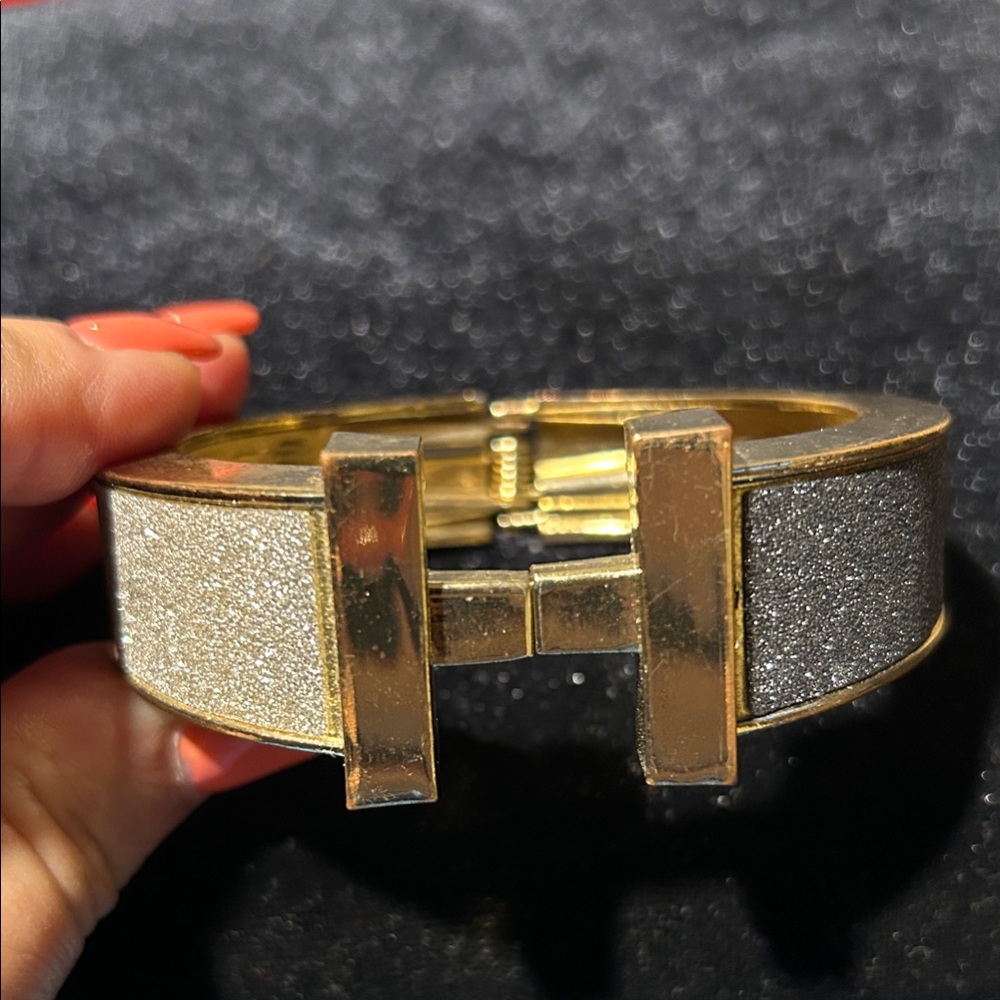 Gold and Silver Glitter Bracelet